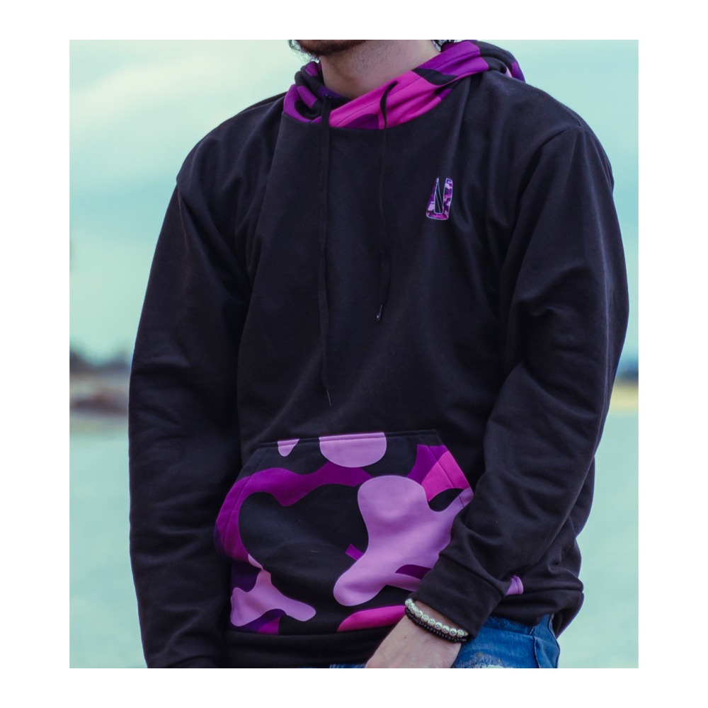 UNHINGED PURPLE CAMO HOODIE Unhinged Brand