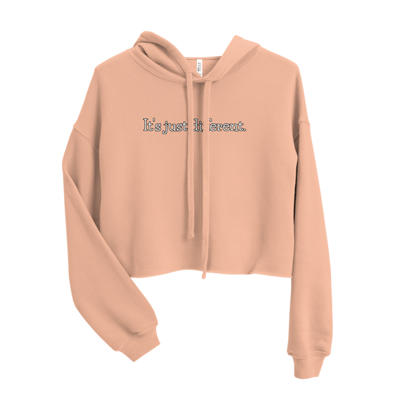 IT'S JUST DIFFERENT WOMENS CROP HOODIE (Peach)