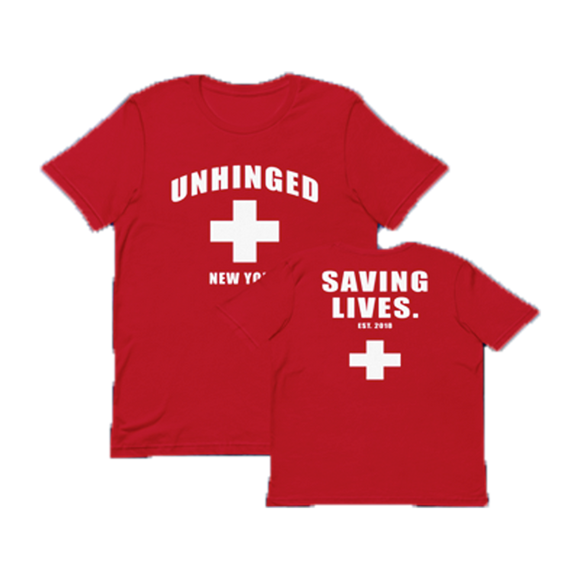 UNHINGED LIFEGUARD T-SHIRT (Red)